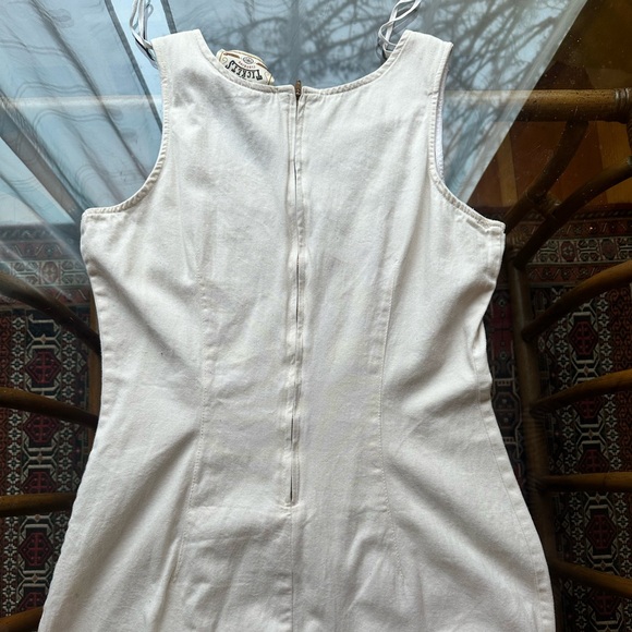 Vintage 90s canvas button down pencil dress - Picture 5 of 6